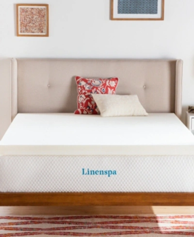 Linenspa Signature Collection 3" Activerelief Memory Foam Mattress Topper, King In White