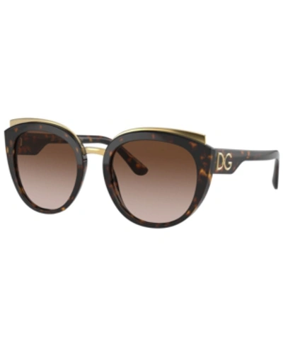 Dolce & Gabbana Brown Gradient Dark Brown Butterfly Ladies Sunglasses Dg4383 502/13 54