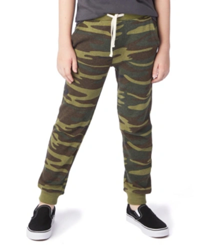 Alternative Apparel Big Boys And Girls Youth Dodgeball Pants In Camouflage Green