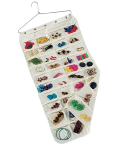Household Essentials 80-pocket Hanging Jewelry Organizer In Cream