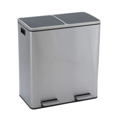 Household Essentials Stainless Steel 30l Maxwell Recycle And Trash Step Bin