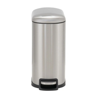 Household Essentials Stainless Steel 10l Tuscany Narrow Trash Bin