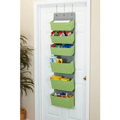 Household Essentials 6-pocket Over-the-door Organizer In Lime