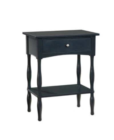 Alaterre Furniture Shaker Cottage End Table, Charcoal Gray