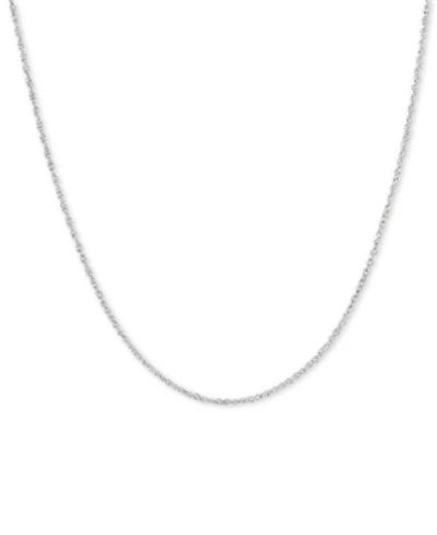 Macy's 14k White Gold Necklace, 16" Light Rope Chain (1mm)