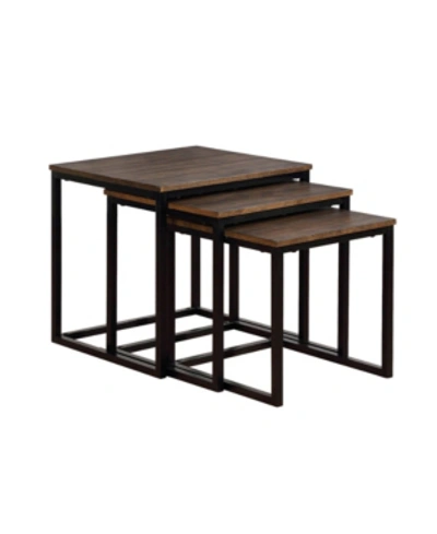Alaterre Furniture Arcadia Acacia Wood 24" Square Nesting End Tables In Brown