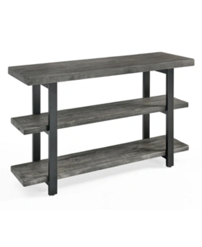 Alaterre Furniture Pomona Metal And Reclaimed Wood Media Console Table In Grey