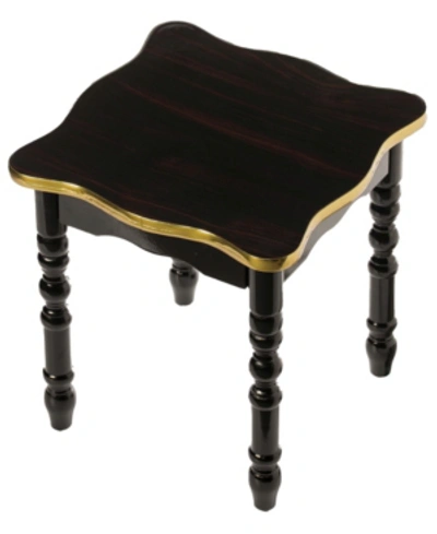 Bold Tones Square Wooden Side Living Room Accent End Table In Brown