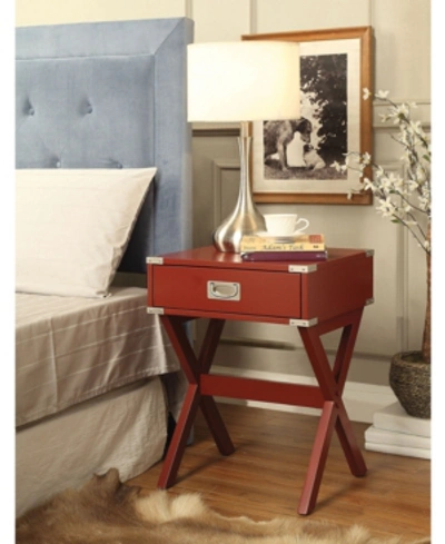 Acme Furniture Babs End Table In Red