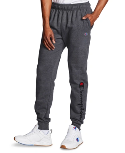 Champion Men's Powerblend Fleece Jogger Pants In Granite Heather