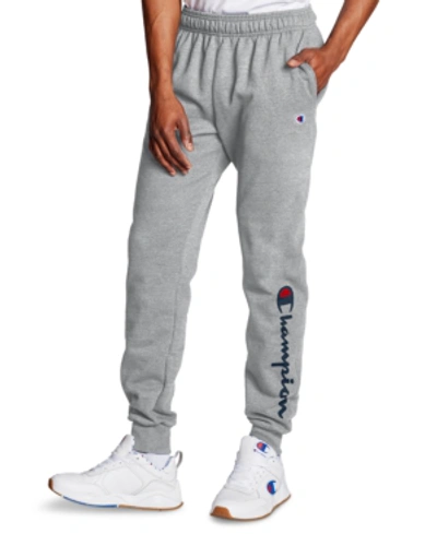 Champion Men's Fleece Powerblend Jogger Pants In Oxford Gray