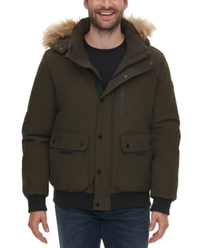 Calvin Klein Men's Arctic Bomber Jacket In Olive