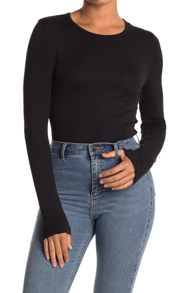 Splendid Warner Long Sleeve Sweater In Black