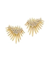 Hueb Women's Tribal 18k Yellow Gold & Diamond Fan Spike Earrings