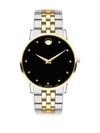 Movado Museum Classic Watch In Black/gold