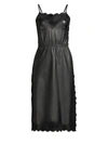 Fleur Du Mal Women's Leather & Rose Lace Dress In Black