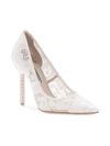 Sophia Webster Coco Embellished-heel Lace Pumps In White