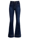 Alice And Olivia Women's Beautiful High-rise Bell Bottom Jeans In Soho Blues