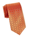 Charvet Men's Neat Abstract Circle Silk Tie In Orange