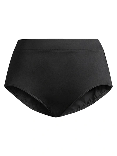 Miraclesuit Swim, Plus Size Solid Swim Bottoms In Black