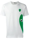 Comme Des Garçons Play Logo Graphic T-shirt In White