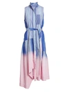 Derek Lam 10 Crosby Women's Neroia Dip-dye Maxi Dress In Blue Pink