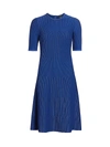 St John Women's Rib-knit A-line Dress In Deep Oasis