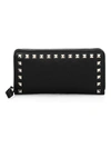 Valentino Garavani Women's Rockstud Leather Continental Wallet In Black