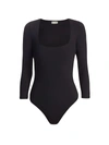 Free People Women's Truth Or Square Bodysuit In Black