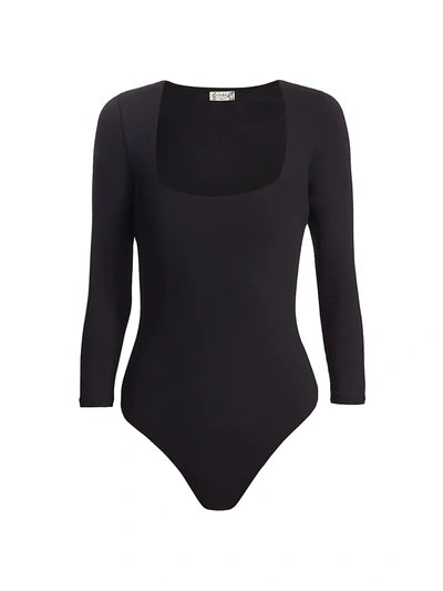 Free People Women's Truth Or Square Bodysuit In Black