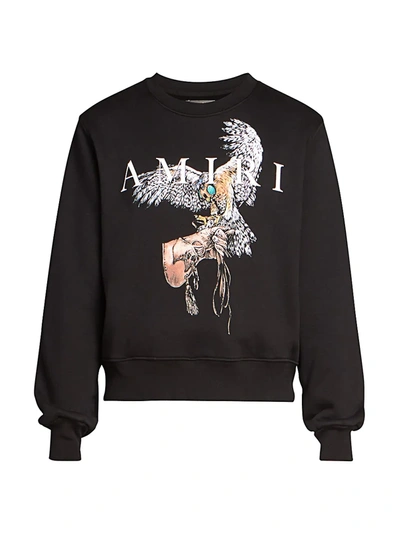 Amiri Men's Falcon Graphic Sweatshirt In Black