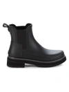 Hunter Rubber Chelsea Boots In Black