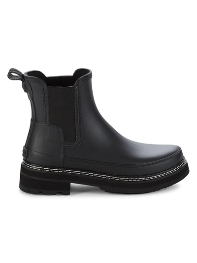 Hunter Rubber Chelsea Boots In Black