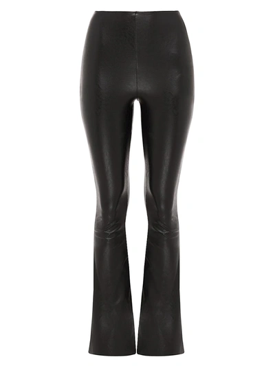 Commando High-rise Faux Leather Flared Legging In Black