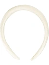 Jennifer Behr Tori Hammered Silk Headband In Cream