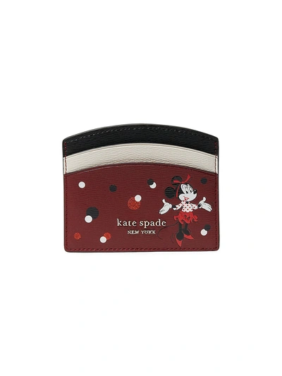 Kate Spade X Minnie Mouse Card Holder In Red Mult
