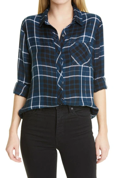 Rails Hunter Plaid Button-up Shirt In Twilight Azure Blue