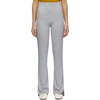 Rag & Bone Ribbed Mélange Stretch-knit Flared Pants In Light Grey