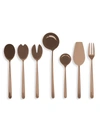 Mepra Linea Oro Nero 7-piece Serving Set In Bronze
