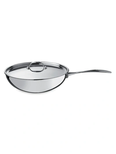 Mepra Glamour Stone Stainless Steel Wok In Silver