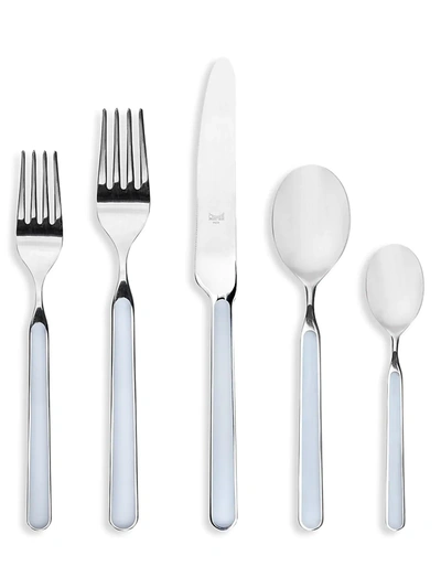 Mepra Fantasia 5-piece Stainless Steel Flatware Set In Light Blue