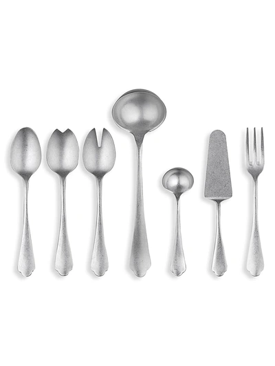 Mepra Dolce Vita Pewter 7-piece Full Serving Set In Stainless Steel