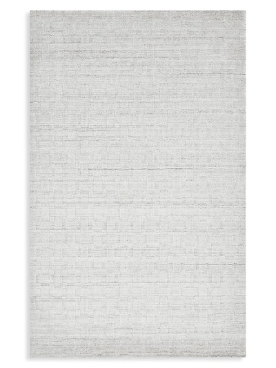 Solo Rugs Peyton Contemporary Loom Knotted Wool-blend Area Rug In Alabaster