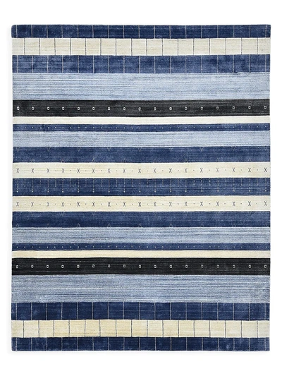 Solo Rugs Bodhi Contemporary Hand Loomed Area Rug In Blue