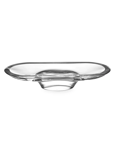 Nude Glass Silhouette Oval Compartment Short Tray In Clear