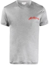 Alexander Mcqueen Embroidered Logo T-shirt In Grey