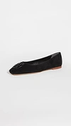 Tory Burch Georgia Ballet Flat, Extended Width In Perfect Black