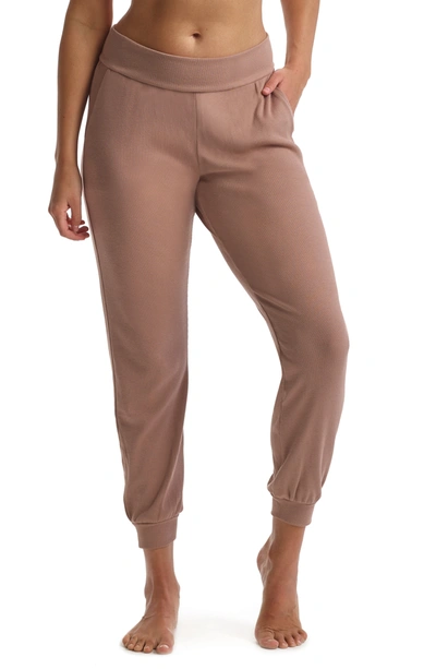 Commando Luxury Rib Jogger Pants In Mushroom