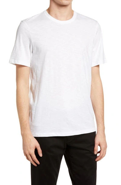 Theory Keen' Linen Blend Crewneck T-shirt In White