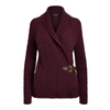 Ralph Lauren Buckled Cotton Sweater In Pinot Noir